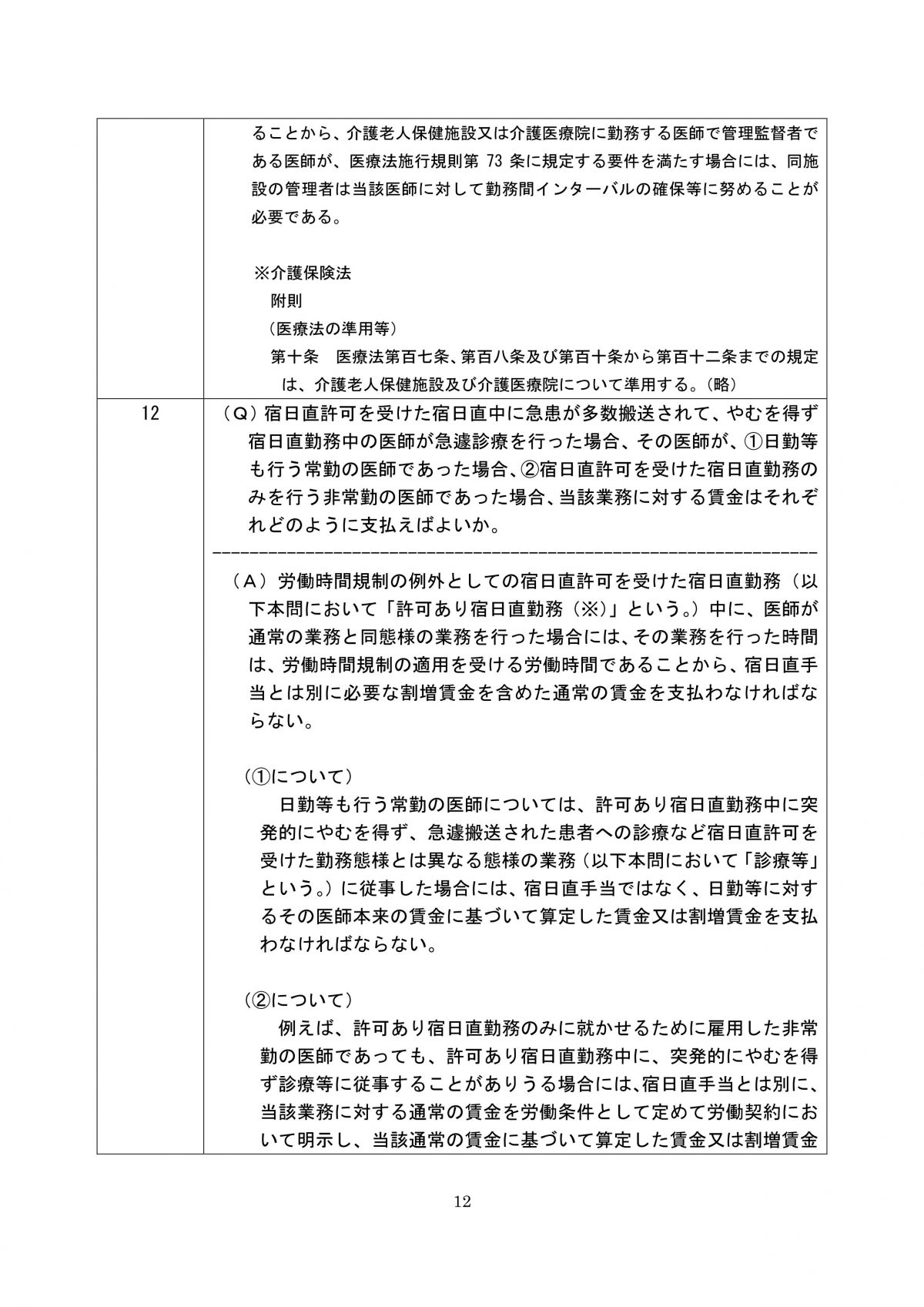 これは病院にとって死活問題・・・夜間救急の体制、大丈夫なのか？？【宿日直中に発生した通常業務、日勤ベースの賃金必要 常勤医か否かにかかわらず 厚労省Q&A】