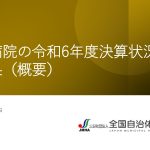 全国自治体病院協議会が公開した資料を確認してみる【会員病院の令和6年度決算状況調査の結果】