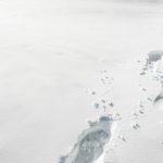 他人が歩かない雪道、自分だけの足跡が明確に残存・・・まるで人生のようですね。