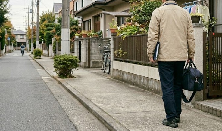 クリニックから徒歩で訪問診療へ