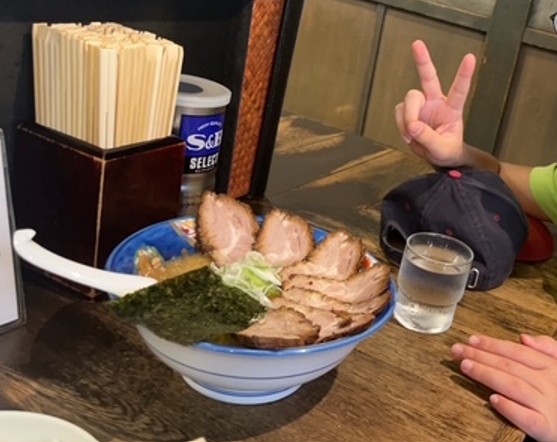 子供の夏休み・・・遠出が出来ないから一緒に昼ご飯。