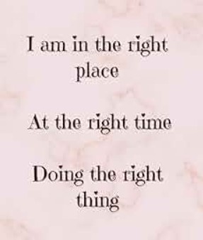 Right things, Right time